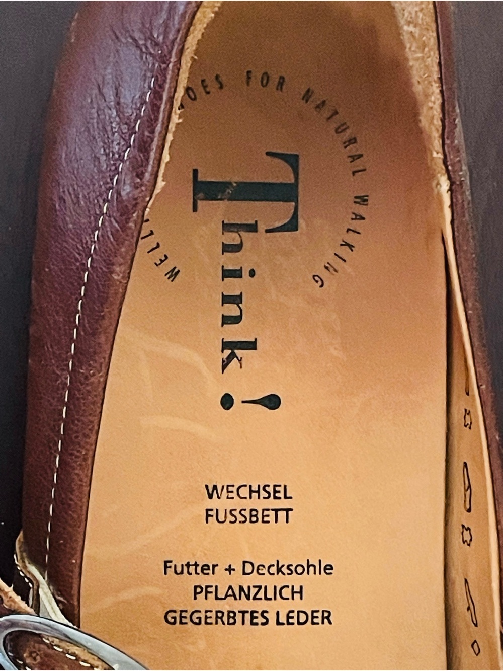 Think! Brown Leather Mary Jane Flats EU 44 US 13 Artisan Comfort Shoes- EUC - Picture 10 of 15